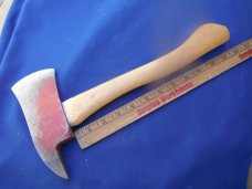 VINTAGE FIREMAN'S AXE-HATCHET MANN CO. LEWISTOWN PA.  w/ORIG. WOODEN HANDLE