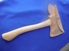VINTAGE FIREMAN'S AXE-HATCHET MANN CO. LEWISTOWN PA.  w/ORIG. WOODEN HANDLE