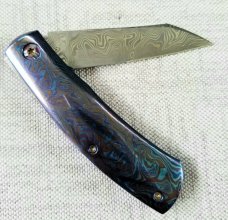 Vetrov Custom Native Knife NEW..4" Damasteel and Timascus slip & coa,just in..GRAIL Alert 