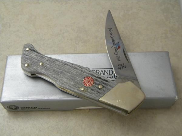 Boker Solingen Germany Bone 1992 North Carolina Cutlery Club Lockback Knife