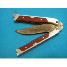 WALTCO SAF-T-SHEATH USA 1950'S BALISONG BUTTERFLY FISHING OUTDOOR SURVIVAL POCKET KNIFE FLIPPER