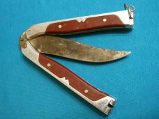 WALTCO SAF-T-SHEATH USA 1950&#39;S BALISONG BUTTERFLY FISHING OUTDOOR SURVIVAL POCKET KNIFE FLIPPER