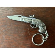 Miniature Pirate Pistol Keychain Switchblade