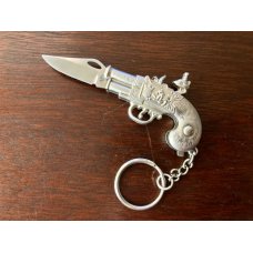 Miniature Fancy Pirate Pistol Keychain Switchblade
