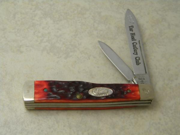 Case XX USA Red Bone "1987 Tar Heel Cutlery Club" R6215 SSP Gunstock Knife