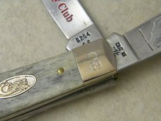 Case XX USA 1988 Tar Heel Cutlery Club Appaloosa Bone B254 SS Trapper Knife
