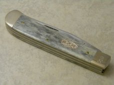 Case XX USA 1988 Tar Heel Cutlery Club Appaloosa Bone B254 SS Trapper Knife