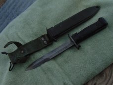 West German made plum EICKHORN Garand bayonet, Rare HAITIAN US M5A1 Us M8a1 Scabbard 
