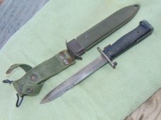 West German made plum EICKHORN Garand bayonet, Rare HAITIAN US M5A1 Us M8a1 Scabbard 