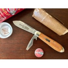 Great Eastern Cutlery Tidioute 852221CL Crown Lifter Natural Canvas Micarta Handle New GEC 85