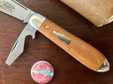 Great Eastern Cutlery Tidioute #852221CL Crown Lifter, Natural Canvas Micarta Handle, New (GEC 85) 