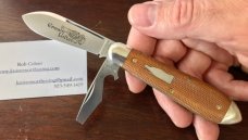 Great Eastern Cutlery Tidioute #852221CL Crown Lifter, Natural Canvas Micarta Handle, New (GEC 85) 