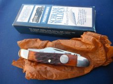 SCHRADE WALDEN AMBER STOCKMAN EVERLASTING SHARP SWAJB47 POCKET KNIFE NOS/NIB