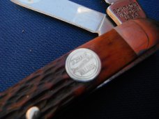 SCHRADE WALDEN AMBER STOCKMAN EVERLASTING SHARP SWAJB47 POCKET KNIFE NOS/NIB