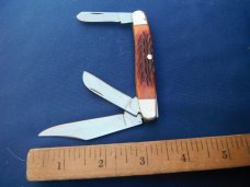 SCHRADE WALDEN AMBER STOCKMAN EVERLASTING SHARP SWAJB47 POCKET KNIFE NOS/NIB