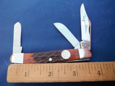 SCHRADE WALDEN AMBER STOCKMAN EVERLASTING SHARP SWAJB47 POCKET KNIFE NOS/NIB