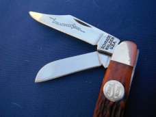 SCHRADE WALDEN AMBER STOCKMAN EVERLASTING SHARP SWAJB47 POCKET KNIFE NOS/NIB