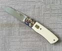  Vincenzo Balistreri Custom Native knife 4" Liracarta Bolsters..Elephant Ivory Scales 