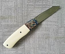  Vincenzo Balistreri Custom Native knife 4" Liracarta Bolsters..Elephant Ivory Scales 