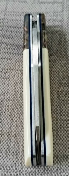  Vincenzo Balistreri Custom Native knife 4" Liracarta Bolsters..Elephant Ivory Scales 