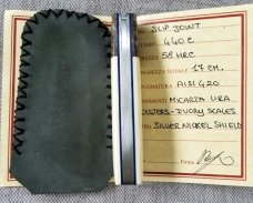  Vincenzo Balistreri Custom Native knife 4" Liracarta Bolsters..Elephant Ivory Scales 