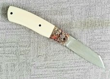  Vincenzo Balistreri Custom Native knife 4" Liracarta Bolsters..Elephant Ivory Scales 