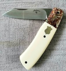  Vincenzo Balistreri Custom Native knife 4" Liracarta Bolsters..Elephant Ivory Scales 