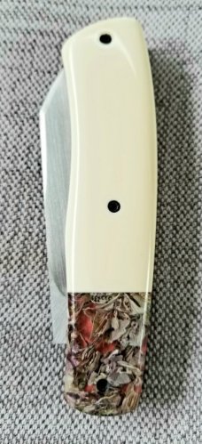  Vincenzo Balistreri Custom Native knife 4" Liracarta Bolsters..Elephant Ivory Scales 