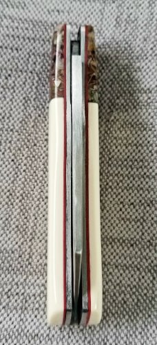  Vincenzo Balistreri Custom Native knife 4" Liracarta Bolsters..Elephant Ivory Scales 