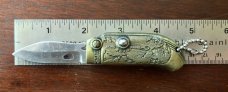 Vintage Miniature Switchblade Knife Keychain, Marked "HONG KONG" & "1997 STAINLESS", Used 