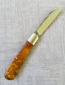 K'roo Custom Zulu Wild Currant Root.,3.86" closed. N690..brut de force ...brushed..2020 dob