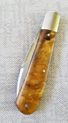 K'roo Custom Zulu Wild Currant Root.,3.86" closed. N690..brut de force ...brushed..2020 dob