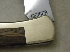 Gerber Portland, OR 97223 USA Wood Folding Sportsman III Lockback Knife & Pouch in Box