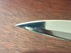 James Huckeba (Huck) Switchblade, Marked "Huck", Spear Point Blade, Nice Stag Handle, Unused 