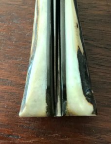 James Huckeba (Huck) Switchblade, Marked "Huck", Spear Point Blade, Nice Stag Handle, Unused 