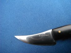 Custom handmade mini-fixed blade by Walter Stockdale. 