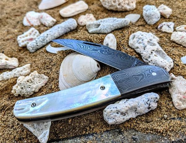 Excelsior Knife Company - NEW SEA SERPENT - White Pearl Handles - JSR Frontier Knives Exclusive-NEW