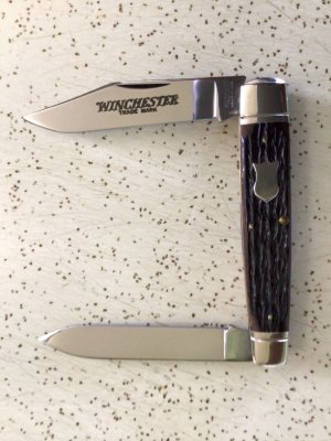 VINTAGE BONE WINCHESTER USA 29131/2 MOOSE POCKET KNIFE / NOS/ GORGEOUS PIECE