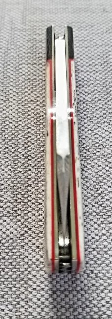 K'roo Custom Mac Knife,Giraffe Bone...blanket micarta bolsters red liners and spacers..,3.5..coa.sli