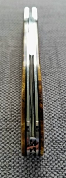 K'roo Custom Maple Burl Eureka Spear Jack.. slip..coa...rwl34...filework..liners..spacers..Check  IT