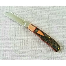 Kroo Custom Mac KnifeCopper accentsblanket micarta scales red liners and spacers35coasli