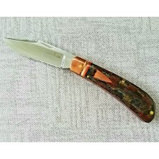 K'roo Custom Lanny clip,3.75..Copper Accents..blanket micarta...coa..slip..rwl34..filework
