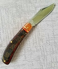 K'roo Custom Lanny clip,3.75..Copper Accents..blanket micarta...coa..slip..rwl34..filework 