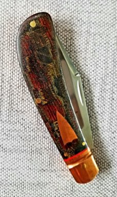 K'roo Custom Lanny clip,3.75..Copper Accents..blanket micarta...coa..slip..rwl34..filework 