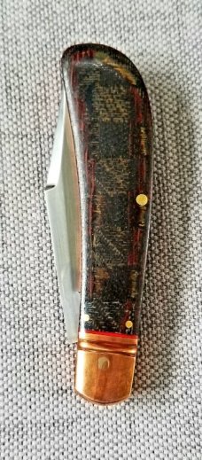 K'roo Custom Lanny clip,3.75..Copper Accents..blanket micarta...coa..slip..rwl34..filework 