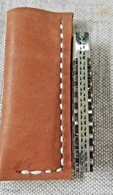 K'roo Custom Gent Jack Knife,, coa & slip,3", CTec scales, filework spring & blade, mini sodbuster