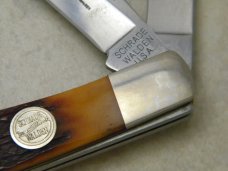 Schrade Walden USA (Taylor Cutlery) Amber Bone SWAJB54 Everlastingly Sharp Trapper Knife - NIB