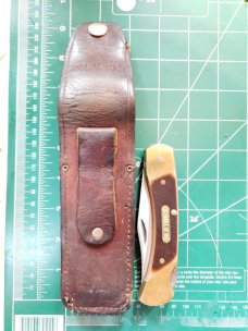 Schrade Old Timer USA 7OT With Original Sheath Lockback Folding Knife