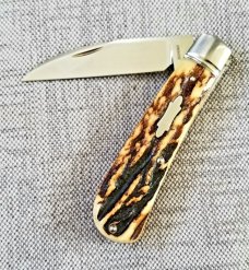 Mike Zcherny , Skorpion Blades, Stag Swayback Custom Knife..3.75..CTS-xhp...premium build..coa..slip