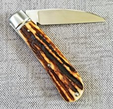Mike Zcherny , Skorpion Blades, Stag Swayback Custom Knife..3.75..CTS-xhp...premium build..coa..slip